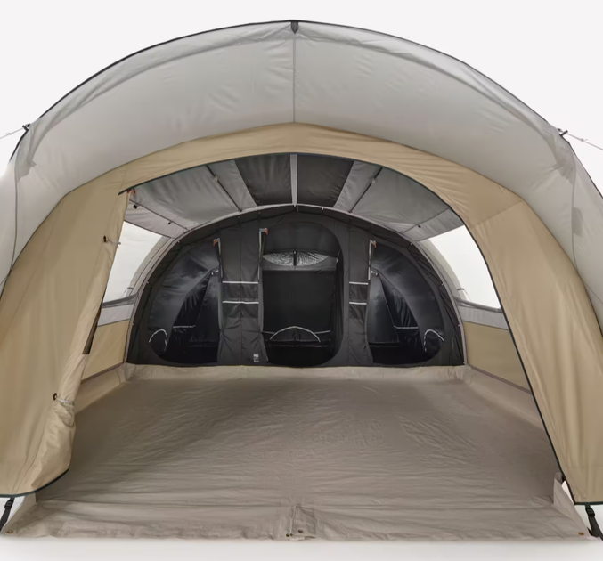 Надувний Туристичний Намет із Тамбуром Quechua Air Seconds 6.3 Fresh & Black Шестимісна Трикімнатна Водонепроникна - зображення 9