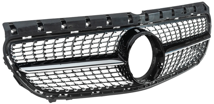 Передняя решетка радиатора Diamond Black для Mercedes B-class W246 2011-2018 гг - изображение 4