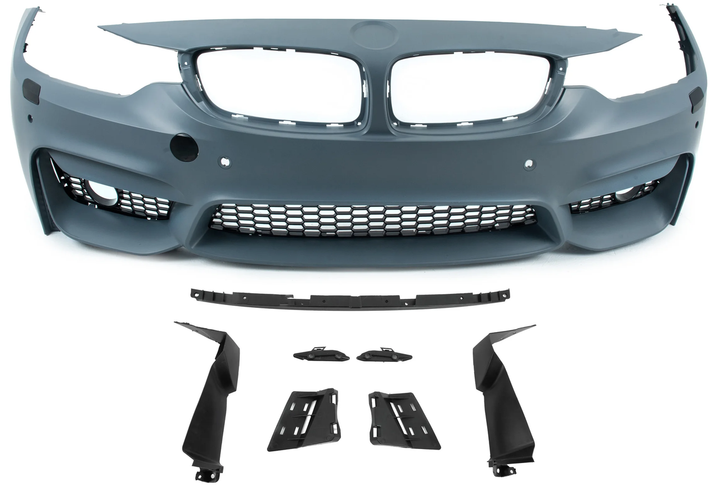 Передний бампер в стиле M4 F82 для BMW 4 серия F32/F33/F36 2012-2020 гг - изображение 7