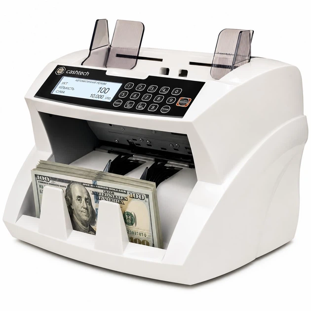 Счётчик денег Cashtech 3500 UV/MG с четырьмя скоростями пересчёта, LCD-дисплеем и дополнительным экраном для клиента - изображение 3