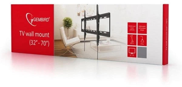 Крепление для телевизора Gembird WM-70T-01 (WM-70T-01) - Фото 2 Крепление для телевизора Gembird WM-70T-01 (WM-70T-01) - изображение 2