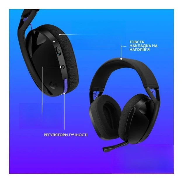 Наушник Logitech Lightspeed Беспроводные Вакуумные Черные (981-001563) - изображение 2