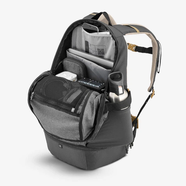 Туристичний Рюкзак QUECHUA Arpenaz NH500 30л 50 х 28 х 20 см Сірий Сумісні з Питною Системою - зображення 5