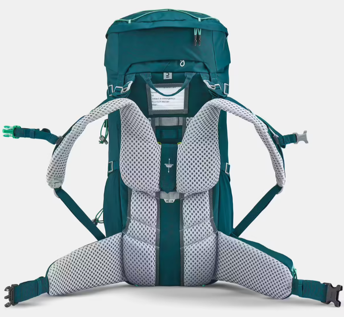 Детский Туристический (Походный) Рюкзак QUECHUA MH500 40л + 10л 64 х 26 х 30см Зеленый Совместимые с Питьевой Системой - изображение 6