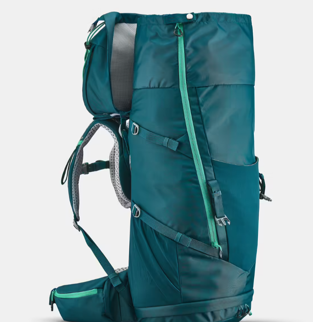 Детский Туристический (Походный) Рюкзак QUECHUA MH500 40л + 10л 64 х 26 х 30см Зеленый Совместимые с Питьевой Системой - изображение 10