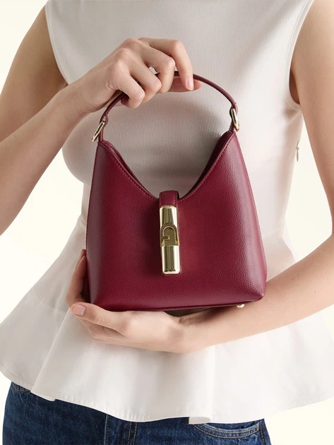 Сумка крос-боді через плече жіноча з натуральної шкіри маленька Furla WE00876ARE000CGQ001007 Червона (800070360627) - зображення 3