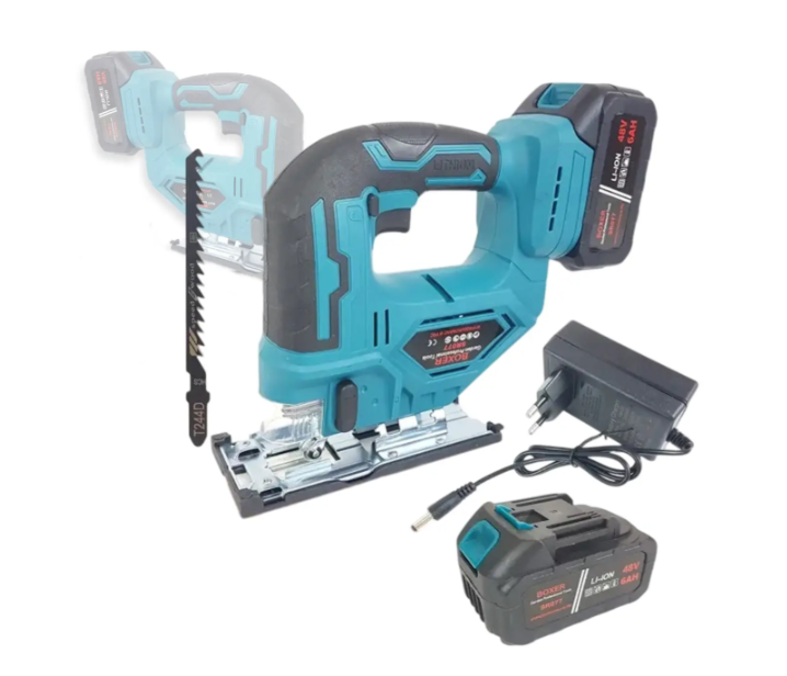 Аккумуляторный лобзик BOXER SR-077 24V 3Ah с двумя аккумуляторами глубиной реза 75 мм и быстрой заменой пилок - изображение 7
