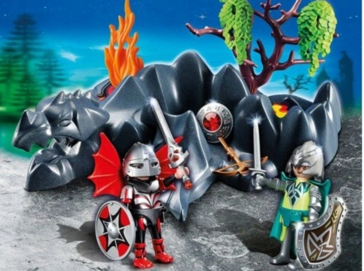 Ігровий набір Playmobil Knights 4147 «Скеля дракона», лицарі з аксесуарами, 27 елементів - Фото 1 Ігровий набір Playmobil Knights 4147 «Скеля дракона», лицарі з аксесуарами, 27 елементів - зображення 1