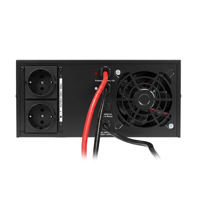 Інвертор Kraft KRF-AVR1000VA/800W-12V з правильною синусоїдою під зовнішній акумулятор (42-00092) - зображення 5