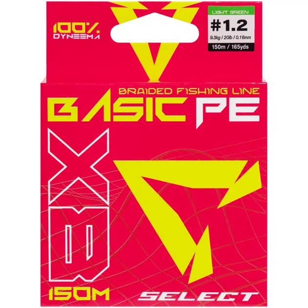 Шнур Select Basic PE 8X Light Green 150m #1.2/0.16mm 20lb/9.3kg - Фото 2 Шнур Select Basic PE 8X Light Green 150m #1.2/0.16mm 20lb/9.3kg - зображення 2