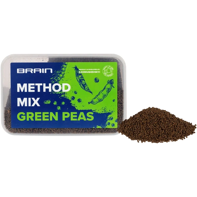 Метод Мікс Brain Green Peas (Зелений горох) 400g - Фото 1 Метод Мікс Brain Green Peas (Зелений горох) 400g - зображення 1