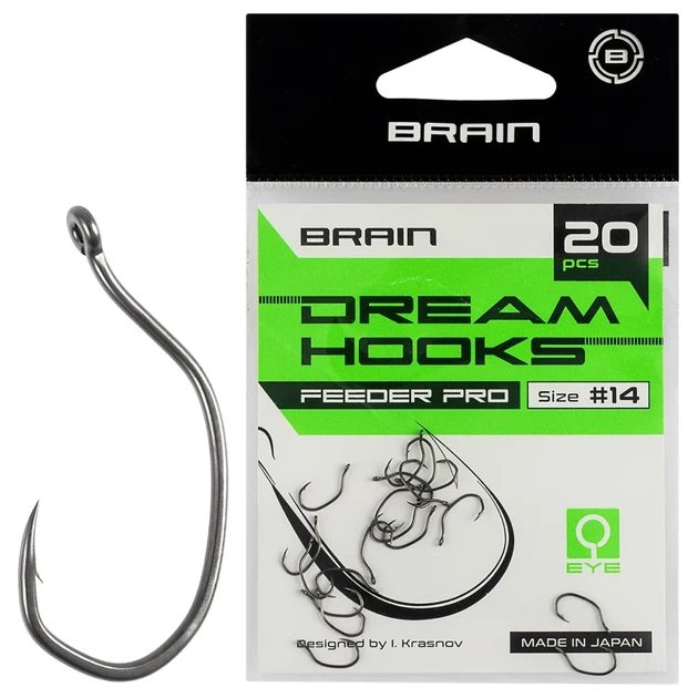 Крючок Brain Dream Hooks Feeder Pro #14 (20шт/уп) - Фото 1 Крючок Brain Dream Hooks Feeder Pro #14 (20шт/уп) - изображение 1