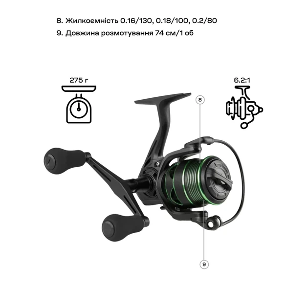 Катушка Brain Phantom Match/Bolo Double Handle 2000 9+1BB - изображение 10