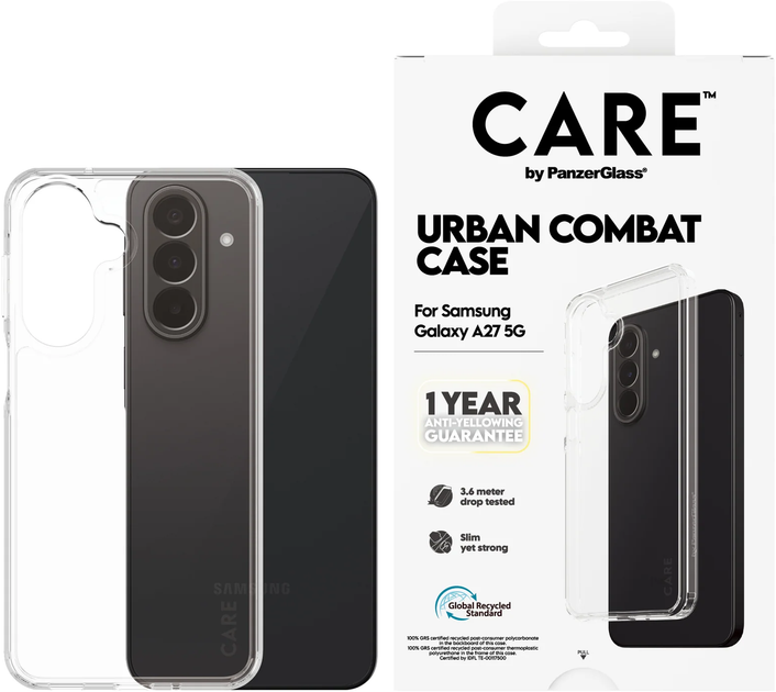 Etui CARE by PanzerGlass Urban Combat do Samsung Galaxy A27 Transparent (5715685034220) - obraz 2