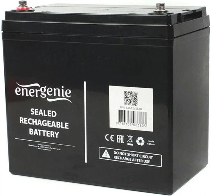 Аккумуляторная батарея EnerGenie 12V 55Ah (BAT-12V55AH) - Фото 2 Аккумуляторная батарея EnerGenie 12V 55Ah (BAT-12V55AH) - изображение 2