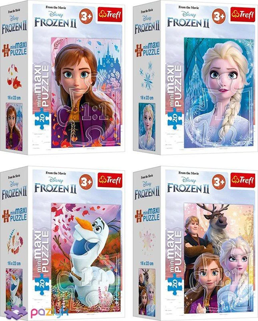 Пазли Frozen Дружба в крижаній землі Mini Max Trefl 56022 Різнокольоровий shop (5900511560220) - Фото 1 Пазли Frozen Дружба в крижаній землі Mini Max Trefl 56022 Різнокольоровий shop (5900511560220) - зображення 1