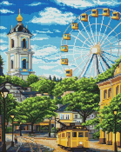 Алмазная мозаика Колесо и колокольня ©art_selena_ua 40x50 AMO20437 Идейка - Фото 1 Алмазная мозаика Колесо и колокольня ©art_selena_ua 40x50 AMO20437 Идейка - изображение 1