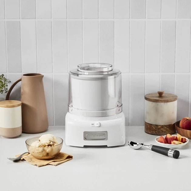 Мороженица Cuisinart Cool Scoops ICE21E, 1,4 л, приготовление за 20 минут, белая - изображение 2