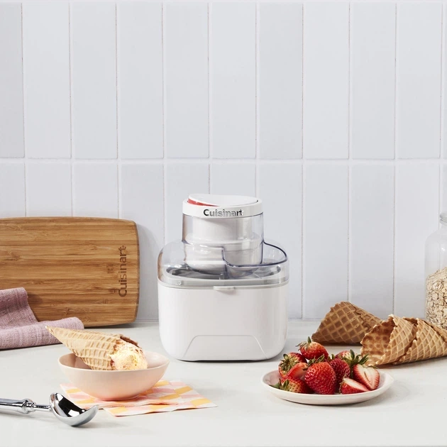 Мороженица Cuisinart Solo Scoops ICEM10E, 475 мл, до 8 шариков, приготовление за 25 минут, белая - изображение 2