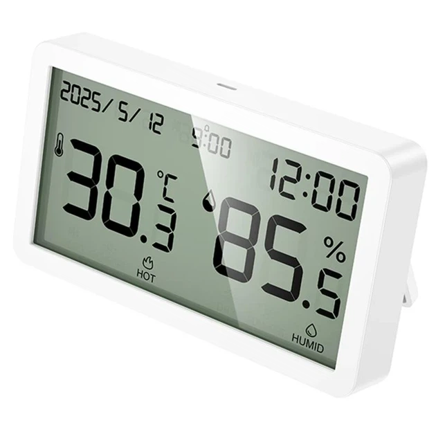 Электронный термогигрометр Hoco HX42 Indoor с LCD экраном 106х60х19 мм ABS-пластик белый - изображение 6