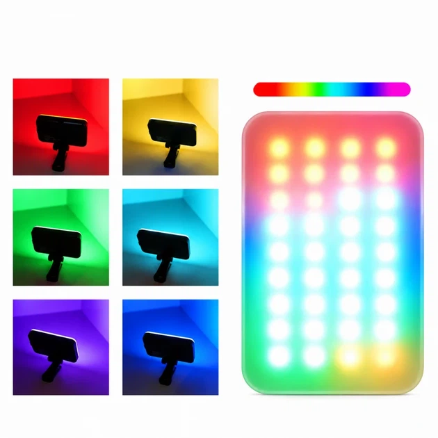 LED лампа портативна MJ-35 RGB 5W Black автономне живлення прищіпка Type-C - зображення 4