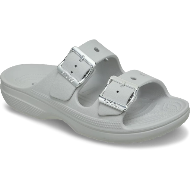 Жіночі крокси сандалі Crocs Saturday Metallic Buckle Sandal Atmosphere White (36-37, білий) - Фото 2 Жіночі крокси сандалі Crocs Saturday Metallic Buckle Sandal Atmosphere White (36-37, білий) - изображение 2