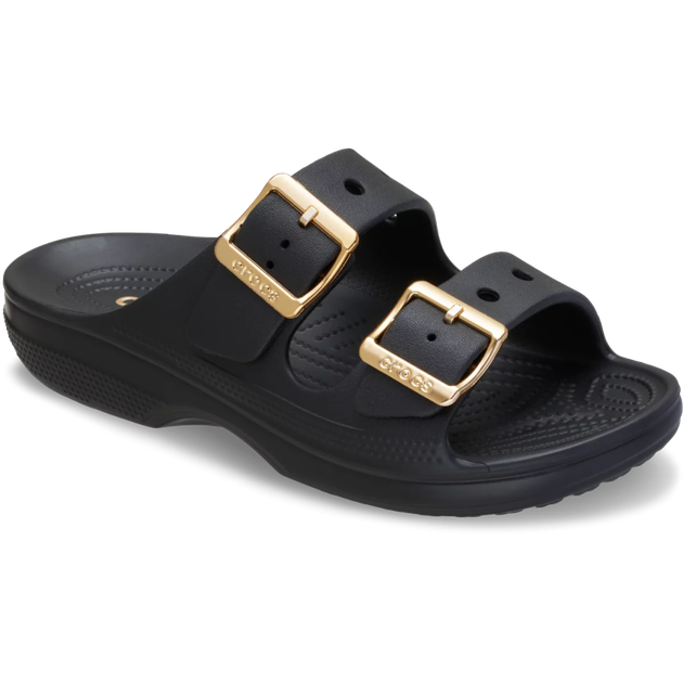 Жіночі крокси сандалі Crocs Saturday Metallic Buckle Sandal Black (37-38, чорний) - изображение 2