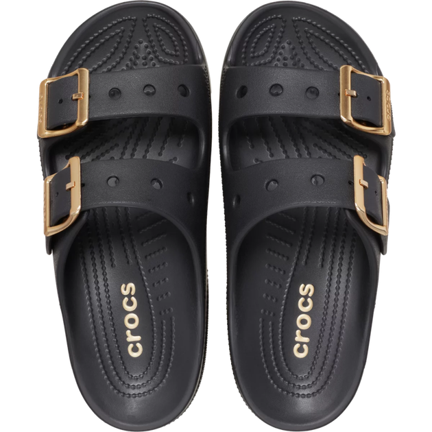 Жіночі крокси сандалі Crocs Saturday Metallic Buckle Sandal Black (37-38, чорний) - изображение 4