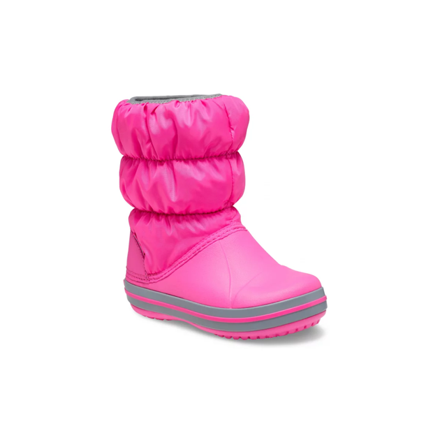 Дитячі крокси чоботи для дівчинки Crocs Winter Puff Boot Electric Pink (29-30, рожевий) - Фото 2 Дитячі крокси чоботи для дівчинки Crocs Winter Puff Boot Electric Pink (29-30, рожевий) - изображение 2