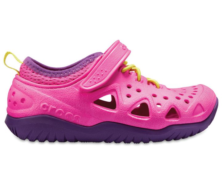 Дитячі крокси сандалії для дівчинки Crocs Swiftwater Play Shoe Pink (33-34, рожевий) - изображение 3