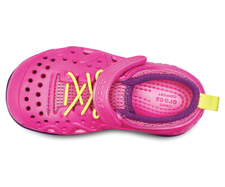 Дитячі крокси сандалії для дівчинки Crocs Swiftwater Play Shoe Pink (33-34, рожевий) - изображение 4