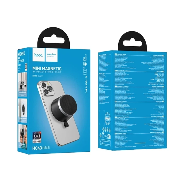 Портативная колонка HOCO HC43 3W Bluetooth 5.4 IPX4 ABS Черная - Фото 2 Портативная колонка HOCO HC43 3W Bluetooth 5.4 IPX4 ABS Черная - изображение 2