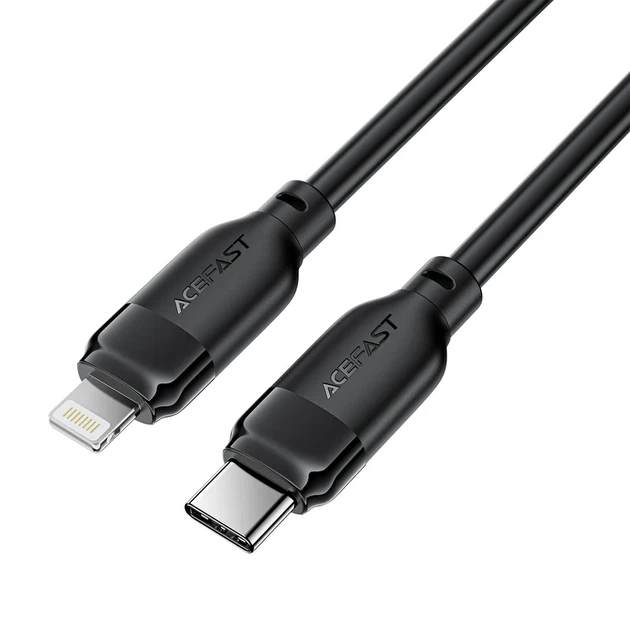 Кабель зарядки ACEFAST C16-05 USB Type-C to Lightning 30W TPE 2м черный - Фото 3 Кабель зарядки ACEFAST C16-05 USB Type-C to Lightning 30W TPE 2м черный - изображение 3