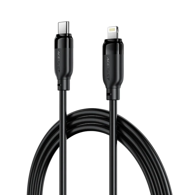 Кабель зарядки ACEFAST C16-05 USB Type-C to Lightning 30W TPE 2м черный - Фото 6 Кабель зарядки ACEFAST C16-05 USB Type-C to Lightning 30W TPE 2м черный - изображение 6