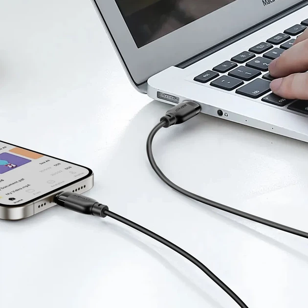 Кабель зарядки ACEFAST C16-05 USB Type-C to Lightning 30W TPE 2м черный - Фото 9 Кабель зарядки ACEFAST C16-05 USB Type-C to Lightning 30W TPE 2м черный - изображение 9