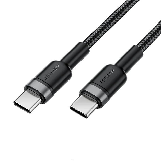 Кабель зарядки Type-C ACEFAST C22-03 60W TPE + алюминий 1.2 м черный - Фото 3 Кабель зарядки Type-C ACEFAST C22-03 60W TPE + алюминий 1.2 м черный - изображение 3