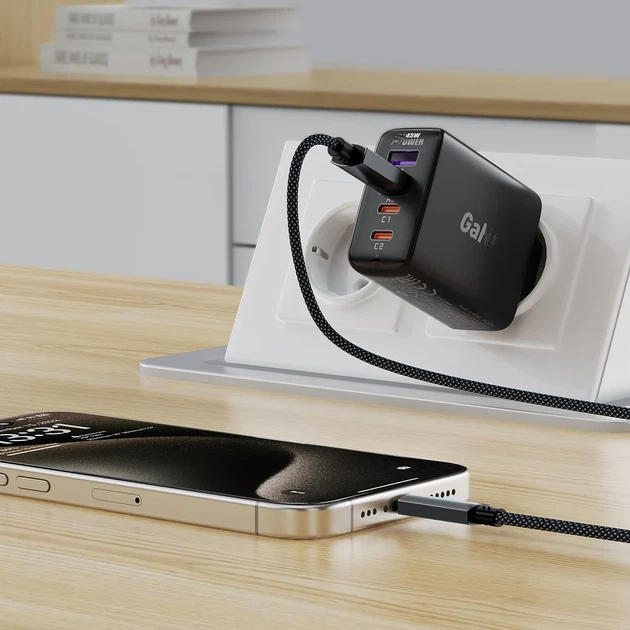 Кабель зарядки ACEFAST C19-04 USB-A to USB-C 3 A нейлон 1.2 м чорний - Фото 6 Кабель зарядки ACEFAST C19-04 USB-A to USB-C 3 A нейлон 1.2 м чорний - зображення 6