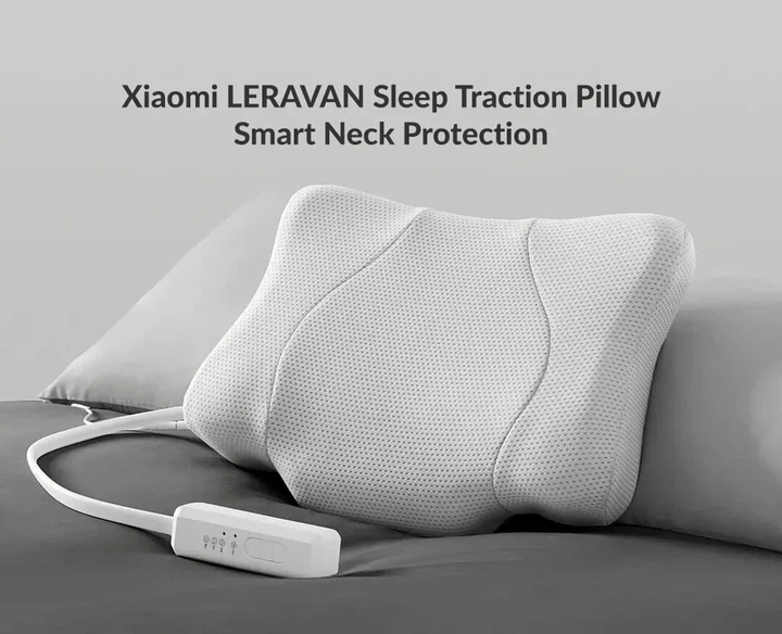 Массажная подушка LERAVAN Neck pillow вибромассажная ткань + пластик серый - Фото 3 Массажная подушка LERAVAN Neck pillow вибромассажная ткань + пластик серый - изображение 3