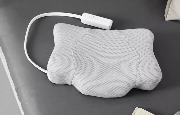 Массажная подушка LERAVAN Neck pillow вибромассажная ткань + пластик серый - Фото 4 Массажная подушка LERAVAN Neck pillow вибромассажная ткань + пластик серый - изображение 4