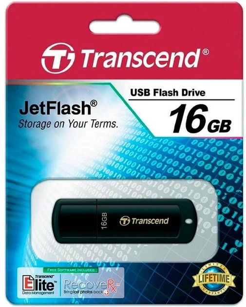 Флеш-память Transcend USB 16 ГБ JetFlash 350 Чёрный (TS16GJF350) - изображение 4