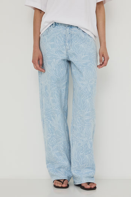 Джинси жіночі wide leg з вишивкою блакитні Medicine 38 - Фото 4 Джинси жіночі wide leg з вишивкою блакитні Medicine 38 - зображення 4