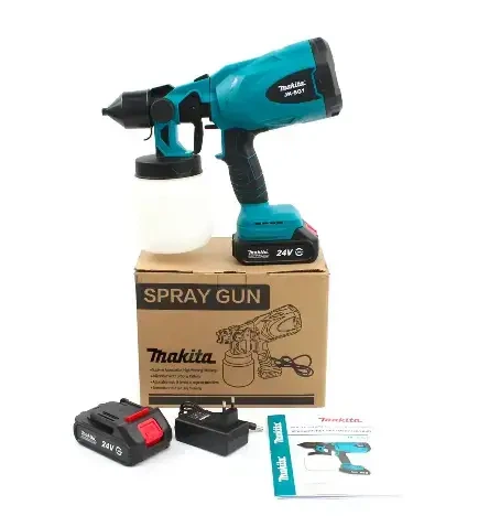 Аккумуляторный краскопульт Makita 24V 5Ah, электрический краскопульт для краски и лака - изображение 6