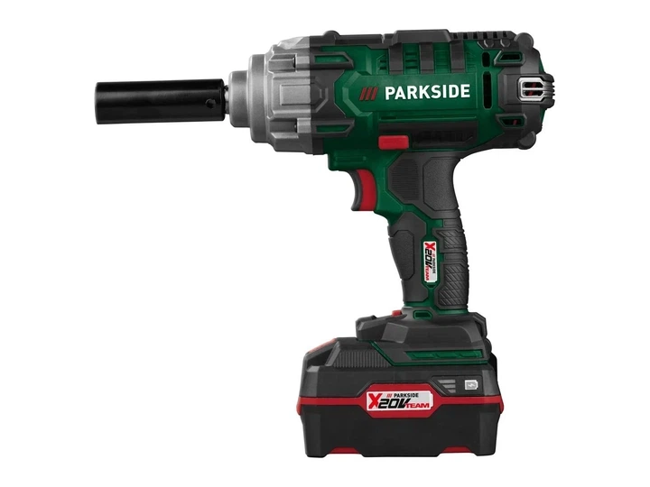 Аккумуляторный ударный гайковерт Parkside PASSK 20-Li C4 20 В, 400 Нм, 1/2", с аккумулятором 4 Ач, зарядным устройством и кейсом - изображение 3