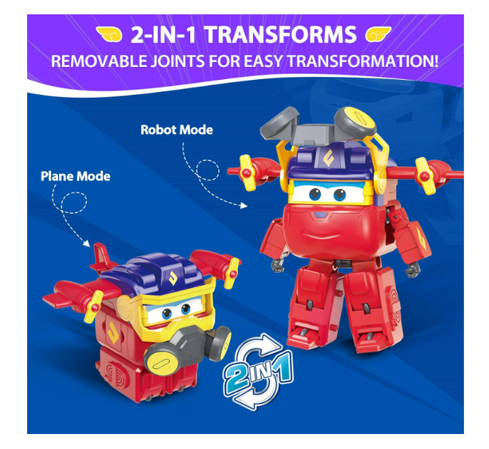 Набор игровых трансформеров Super Wings Transforming Runi (Руни) & Curie (Кюри) - изображение 5