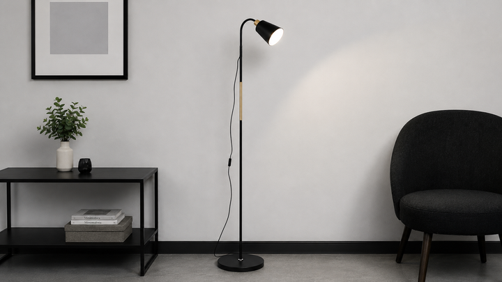 Торшер LUMINARIA TERRA 1xE27 H1700 BLACK/GOLD - изображение 5