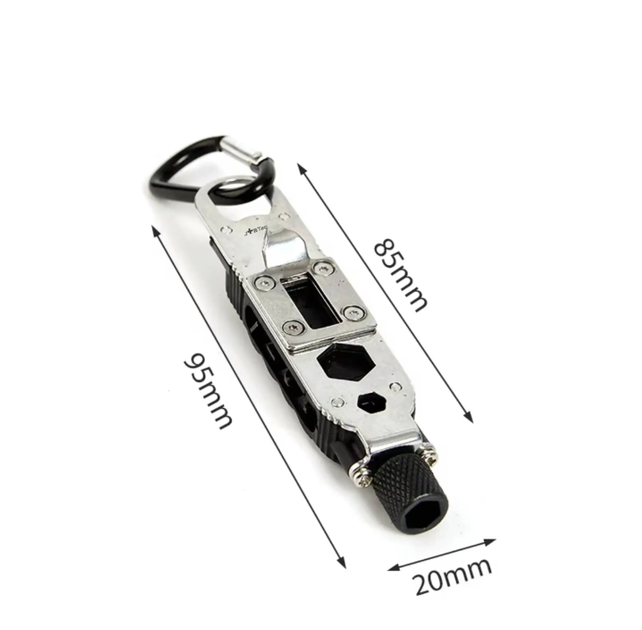 Мультитул - Брелок JB Tacticals 10 в 1 JB-10 Чорний - зображення 5