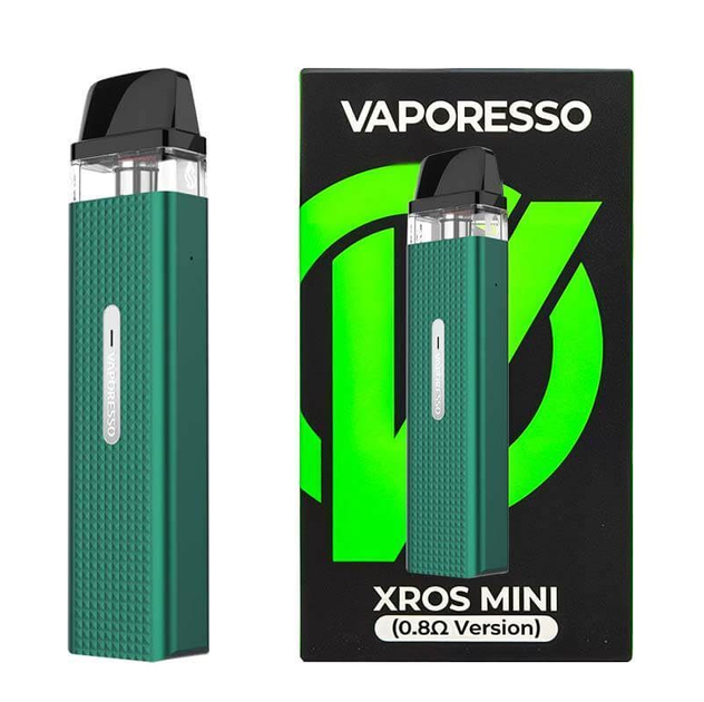 Pod система Vaporesso XROS Mini Kit Forest Green вейп 1000 мАч Вапорессо Хрос многоразовая электронка 0.8 Ом Мини Кит 2 мл зелёный - Фото 3 Pod система Vaporesso XROS Mini Kit Forest Green вейп 1000 мАч Вапорессо Хрос многоразовая электронка 0.8 Ом Мини Кит 2 мл зелёный - изображение 3