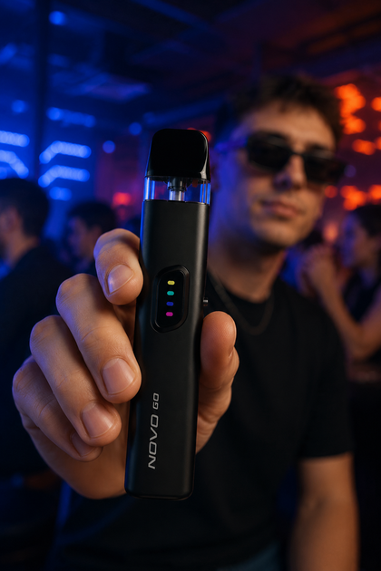 Электронная сигарета под система Smok Novo Go Black подик 1350 мА·ч Смок Нова Гоу Черный со сменным картриджем SMOK Novo SLR 2 мл - изображение 2
