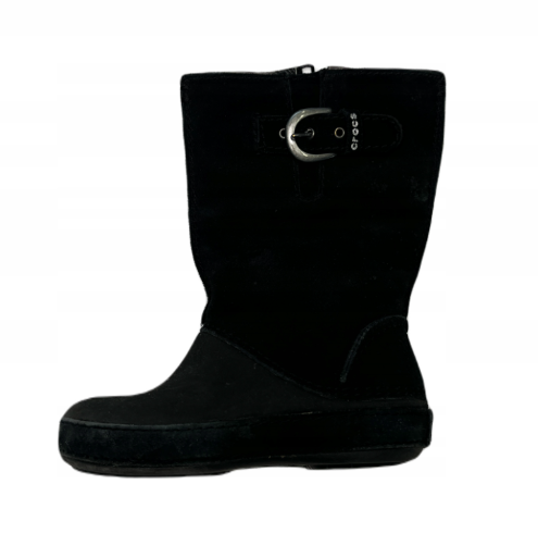 Дитячі крокси чоботи для дівчинки Crocs Berryessa Black (32/33, чорний) - Фото 1 Дитячі крокси чоботи для дівчинки Crocs Berryessa Black (32/33, чорний) - изображение 1