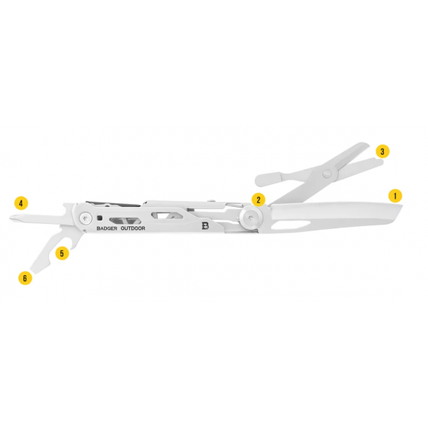 Мультитул Badger Outdoor Spike 6 Инструментов Серия BO-FKN-MK1 - Фото 2 Мультитул Badger Outdoor Spike 6 Инструментов Серия BO-FKN-MK1 - изображение 2